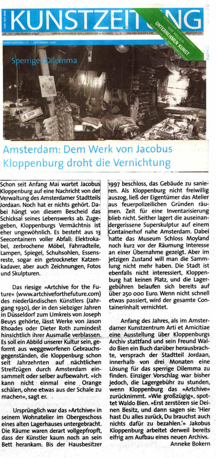 Kunstzeitung-September-2006